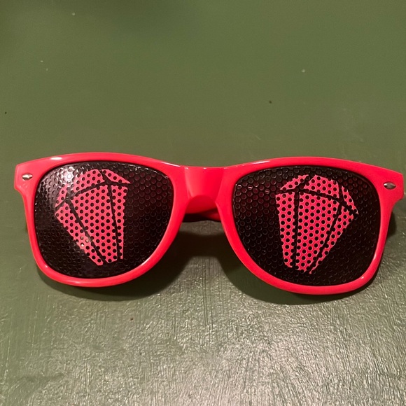 Ruby Red Plastic Sunglasses - Picture 1 of 4